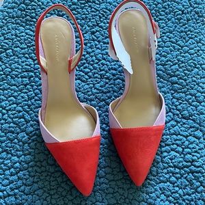 Ann Taylor Lanier Colorblock Sling Pump size 8